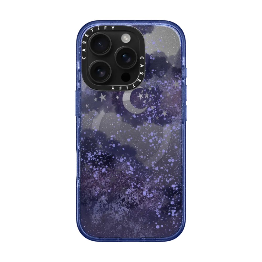 Impact iPhone 16 Pro Case MagSafe Compatible - Inky night sky