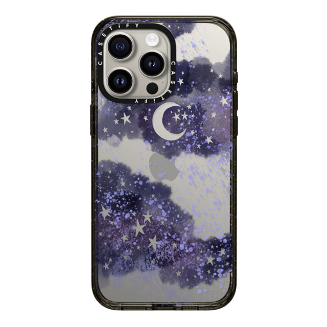 Papio Press x CASETiFY iPhone 15 Pro Max ケース ブラック インパクトケース Inky night sky