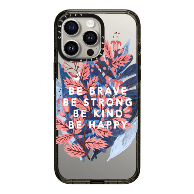 Papio Press x CASETiFY iPhone 15 Pro Max Case Floral,Animal Black Impact Case MagSafe Compatible Be Brave, Be Strong by Papio Press Back to School Papio Press x CASETiFY iPhone 15 Pro Max Case Floral,Animal Black Impact Case MagSafe Compatible Be Brave, Be Strong by Papio Press Back to School