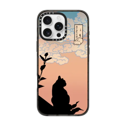 iPhone 16 Pro Max - Ukiyo-e Cat Silhouette by Edward Luper