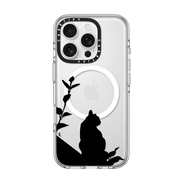 Edward Luper x CASETiFY iPhone 16 Pro ケース Cat,Animal クリア クリア ケース MagSafe対応 Cat Silhouette by Edward Luper Back to School Edward Luper x CASETiFY iPhone 16 Pro ケース Cat,Animal クリア クリア ケース MagSafe対応 Cat Silhouette by Edward Luper Back to School