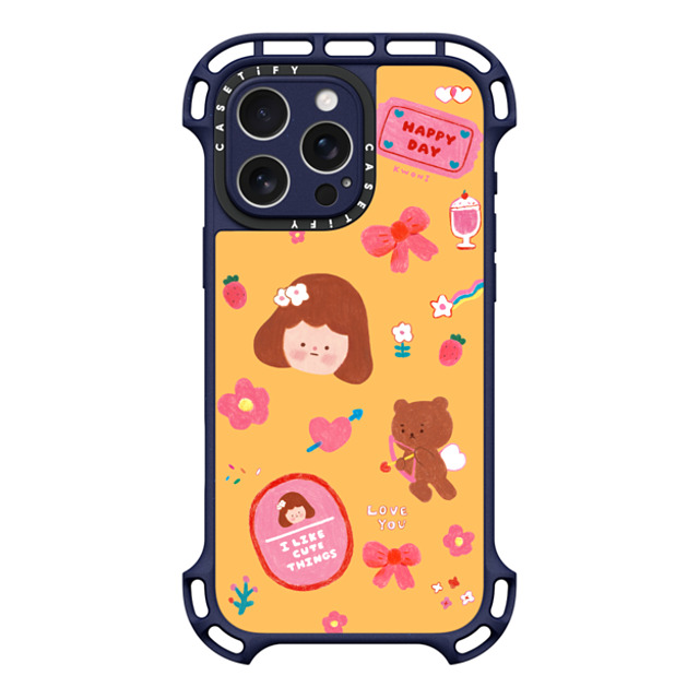 KWONI x CASETiFY iPhone 16 Pro Max Case インディゴ ウルトラ バウンスケース MagSafe対応 LOVE KWONI KWONI x CASETiFY iPhone 16 Pro Max Case インディゴ ウルトラ バウンスケース MagSafe対応 LOVE KWONI