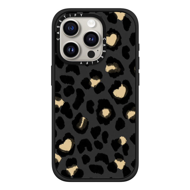 designlovefest x CASETiFY iPhone 15 Pro Case Leopard マットブラック Impact Case MagSafe Compatible Leopard Love Mother's Day designlovefest x CASETiFY iPhone 15 Pro Case Leopard マットブラック Impact Case MagSafe Compatible Leopard Love Mother's Day