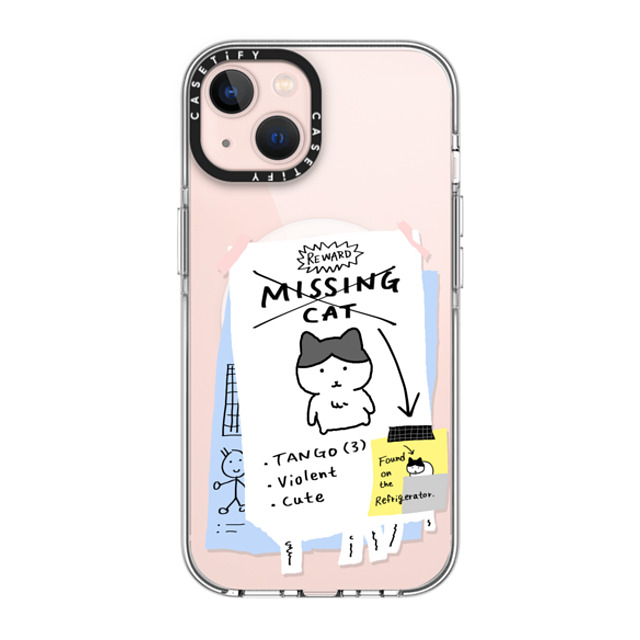 namsee x CASETiFY iPhone 13 ケース クリア クリア ケース MagSafe対応 MISSING CAT BY NAMSEE