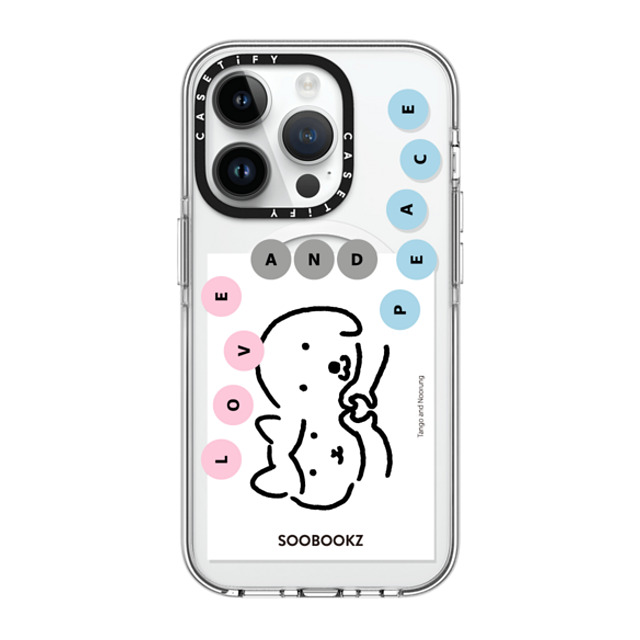 namsee x CASETiFY iPhone 14 Pro Case Clear Clear Case MagSafe Compatible LOVE AND PEACE BY NAMSEE namsee x CASETiFY iPhone 14 Pro Case Clear Clear Case MagSafe Compatible LOVE AND PEACE BY NAMSEE
