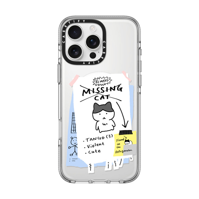 namsee x CASETiFY iPhone 16 Pro Max ケース クリア クリア ケース MagSafe対応 MISSING CAT BY NAMSEE