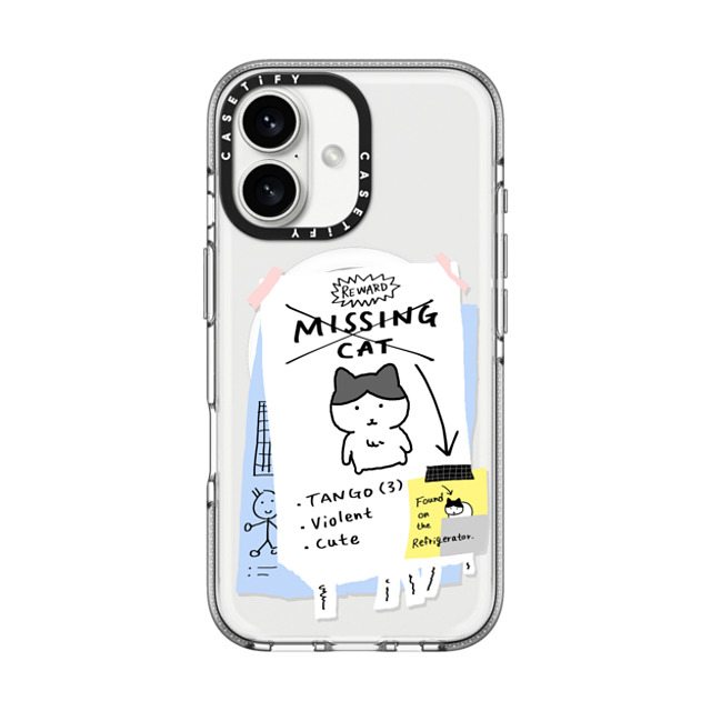 namsee x CASETiFY iPhone 16 Case Cat,Animal クリア クリア ケース MagSafe対応 MISSING CAT BY NAMSEE Mother's Day namsee x CASETiFY iPhone 16 Case Cat,Animal クリア クリア ケース MagSafe対応 MISSING CAT BY NAMSEE Mother's Day
