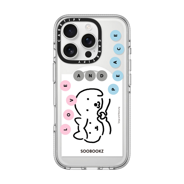 namsee x CASETiFY iPhone 16 Pro ケース クリア クリア ケース MagSafe対応 LOVE AND PEACE BY NAMSEE