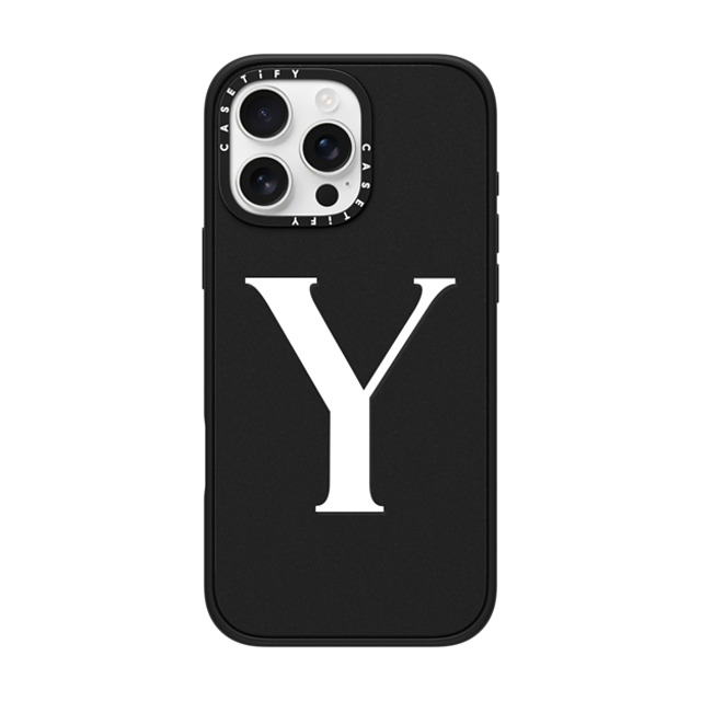 CASETiFY iPhone 16 Pro Max ケース マットブラック インパクトケース Customization - (Y)