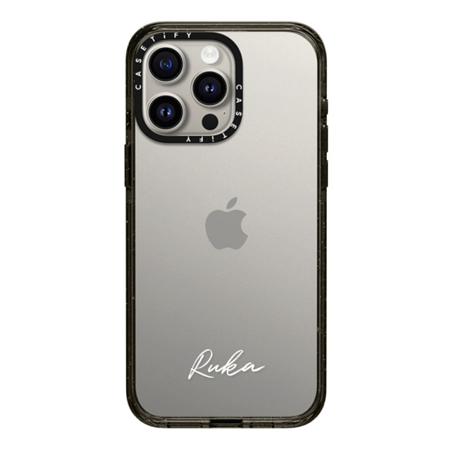 CASETiFY iPhone 15 Pro Max ケース ブラック インパクトケース Customization - (Ruka)