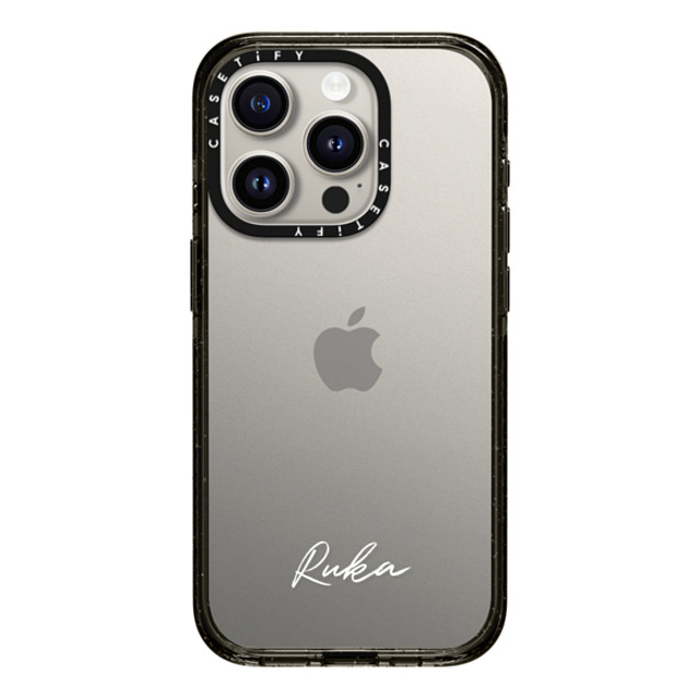 CASETiFY iPhone 15 Pro ケース ブラック インパクトケース Customization - (Ruka)