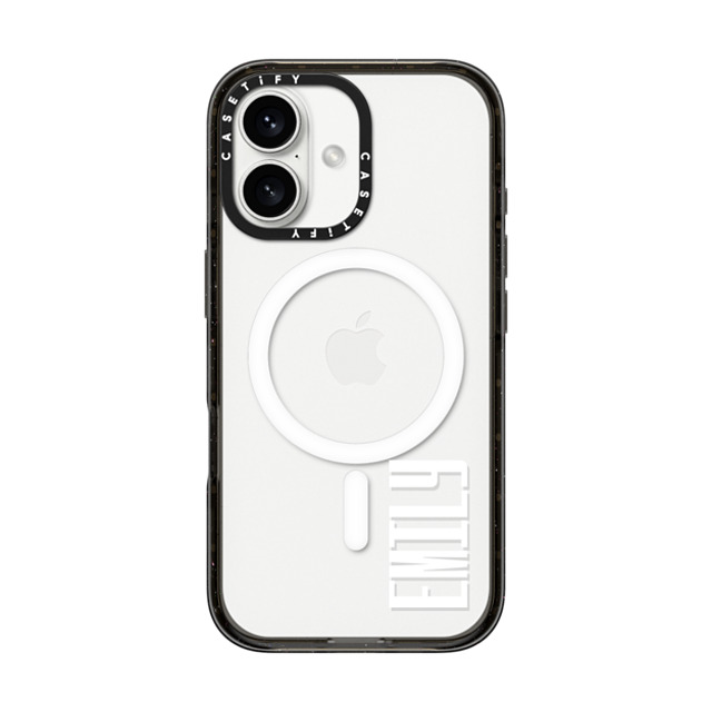 CASETiFY iPhone 16 Case Black Impact Case MagSafe Compatible Custom Case - EMILY CASETiFY iPhone 16 Case Black Impact Case MagSafe Compatible Custom Case - EMILY