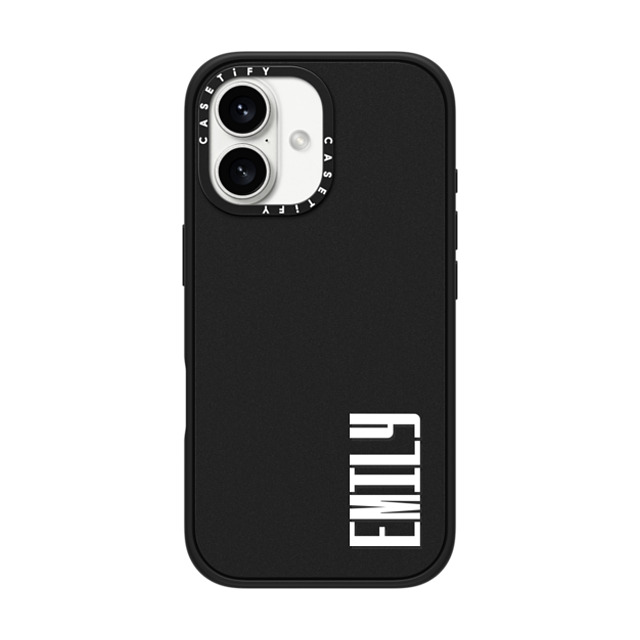 CASETiFY iPhone 16 Case Matte Black Impact Case MagSafe Compatible Custom Case - EMILY CASETiFY iPhone 16 Case Matte Black Impact Case MagSafe Compatible Custom Case - EMILY