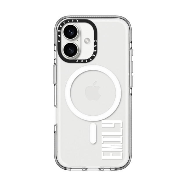 CASETiFY iPhone 16 Case Clear Clear Case MagSafe Compatible Custom Case - EMILY CASETiFY iPhone 16 Case Clear Clear Case MagSafe Compatible Custom Case - EMILY