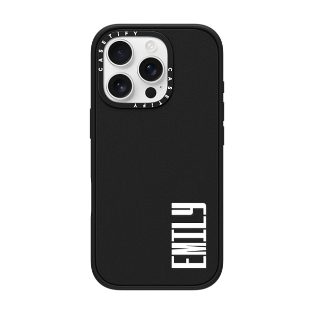 CASETiFY iPhone 16 Pro Case Matte Black Impact Case MagSafe Compatible Custom Case - EMILY CASETiFY iPhone 16 Pro Case Matte Black Impact Case MagSafe Compatible Custom Case - EMILY