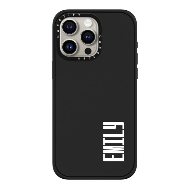 CASETiFY iPhone 15 Pro Max Case Matte Black Impact Case MagSafe Compatible Custom Case - EMILY CASETiFY iPhone 15 Pro Max Case Matte Black Impact Case MagSafe Compatible Custom Case - EMILY
