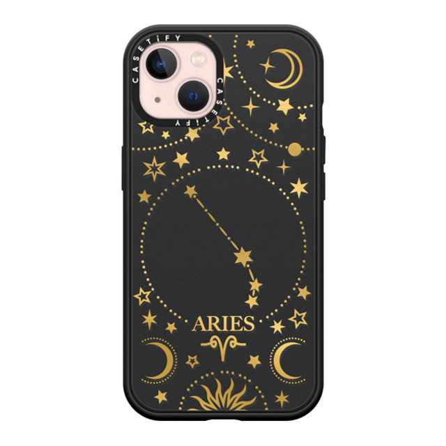 Marta Olga Klara x CASETiFY iPhone 13 ケース マットブラック インパクトケース MagSafe対応 zodiac star sign Aries