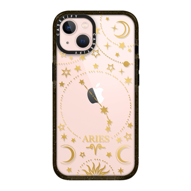 Marta Olga Klara x CASETiFY iPhone 13 ケース ブラック インパクトケース zodiac star sign Aries