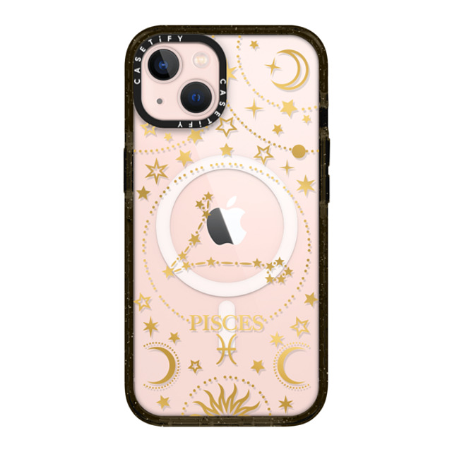 Marta Olga Klara x CASETiFY iPhone 13 ケース ブラック インパクトケース MagSafe対応 zodiac star sign pisces