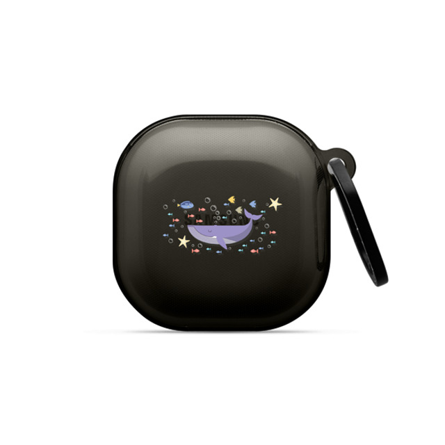 Marta Olga Klara x CASETiFY Galaxy Buds2 Pro Black インパクトケース under the sea - cute whale illustration Marta Olga Klara x CASETiFY Galaxy Buds2 Pro Black インパクトケース under the sea - cute whale illustration