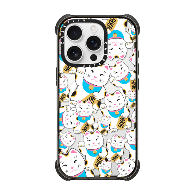 Marta Olga Klara x CASETiFY iPhone 16 Pro Case Black ウルトラ インパクトケース MagSafe 対応 Good luck cat maneki-neko Marta Olga Klara x CASETiFY iPhone 16 Pro Case Black ウルトラ インパクトケース MagSafe 対応 Good luck cat maneki-neko