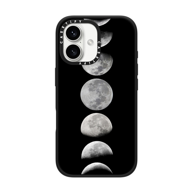 Marta Olga Klara x CASETiFY iPhone 16 Case Star,Minimalism Matte Black Impact Case MagSafe Compatible Moon phases. Black and white case Mother's Day Marta Olga Klara x CASETiFY iPhone 16 Case Star,Minimalism Matte Black Impact Case MagSafe Compatible Moon phases. Black and white case Mother's Day