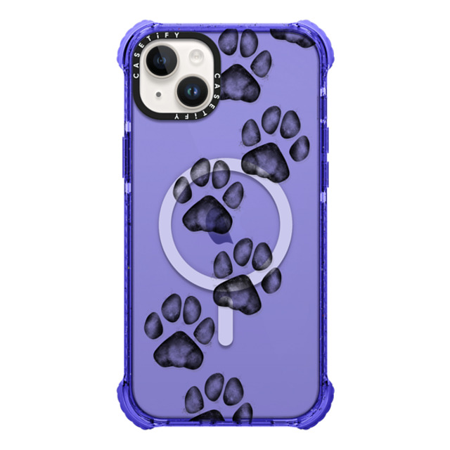 Marta Olga Klara x CASETiFY iPhone 14 Plus Case Peri Purple ウルトラ インパクトケース MagSafe 対応 small cute paw prints for dogs and cats lovers Marta Olga Klara x CASETiFY iPhone 14 Plus Case Peri Purple ウルトラ インパクトケース MagSafe 対応 small cute paw prints for dogs and cats lovers