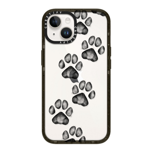 Marta Olga Klara x CASETiFY iPhone 14 ケース ブラック インパクトケース small cute paw prints for dogs and cats lovers