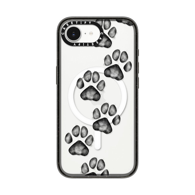 Marta Olga Klara x CASETiFY iPhone 16e ケース Dog,Monochrome ブラック インパクトケース MagSafe対応 small cute paw prints for dogs and cats lovers Back to School Marta Olga Klara x CASETiFY iPhone 16e ケース Dog,Monochrome ブラック インパクトケース MagSafe対応 small cute paw prints for dogs and cats lovers Back to School