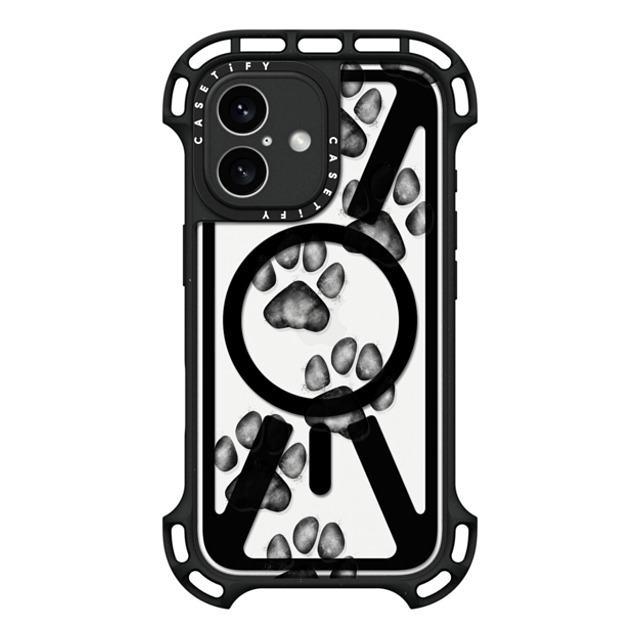 Marta Olga Klara x CASETiFY iPhone 16 Case Black ウルトラ バウンスケース MagSafe対応 small cute paw prints for dogs and cats lovers Marta Olga Klara x CASETiFY iPhone 16 Case Black ウルトラ バウンスケース MagSafe対応 small cute paw prints for dogs and cats lovers