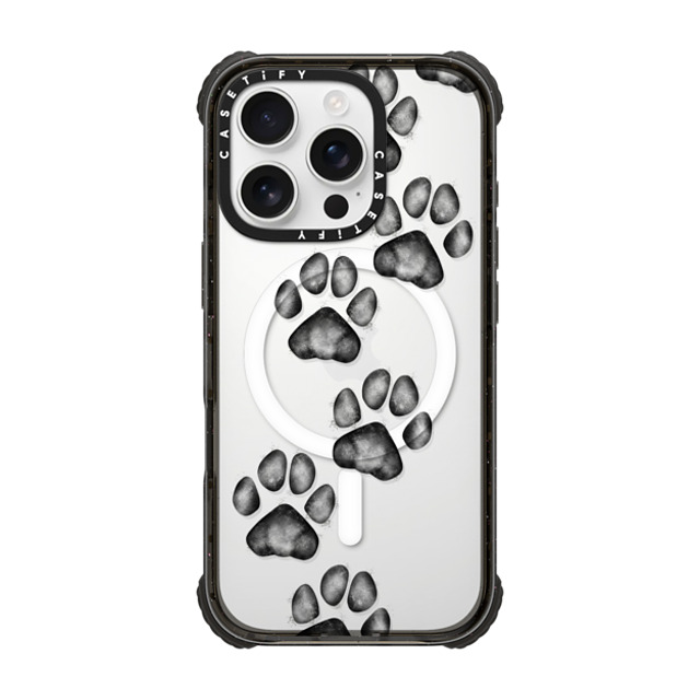 Marta Olga Klara x CASETiFY iPhone 16 Pro Case Black ウルトラ インパクトケース MagSafe 対応 small cute paw prints for dogs and cats lovers Marta Olga Klara x CASETiFY iPhone 16 Pro Case Black ウルトラ インパクトケース MagSafe 対応 small cute paw prints for dogs and cats lovers