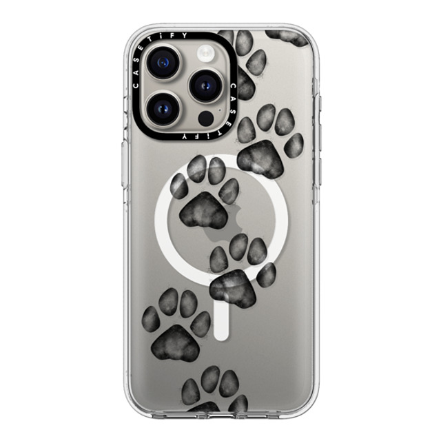 Marta Olga Klara x CASETiFY iPhone 15 Pro Max ケース クリア クリア ケース MagSafe対応 small cute paw prints for dogs and cats lovers