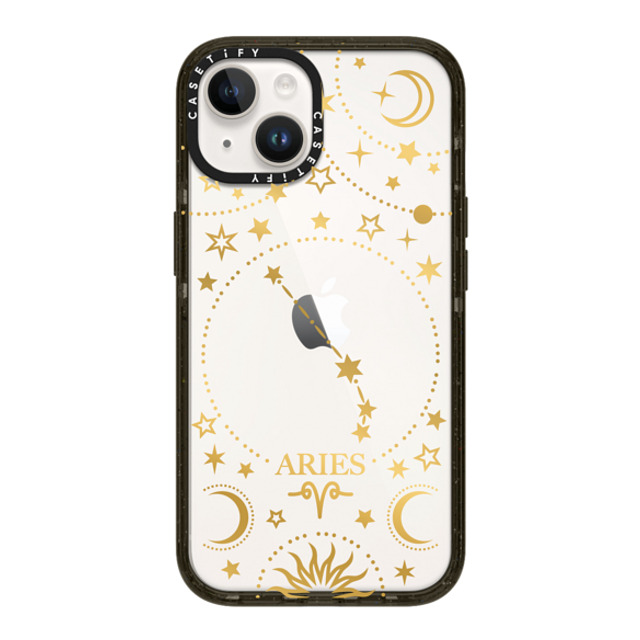 Marta Olga Klara x CASETiFY iPhone 14 ケース ブラック インパクトケース zodiac star sign Aries