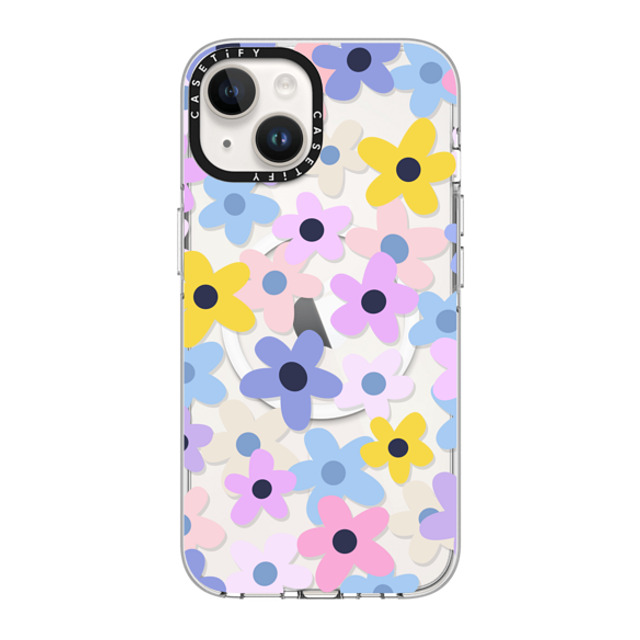 Marta Olga Klara x CASETiFY iPhone 14 Case Clear Clear Case MagSafe Compatible pastel colourful flowers Marta Olga Klara x CASETiFY iPhone 14 Case Clear Clear Case MagSafe Compatible pastel colourful flowers