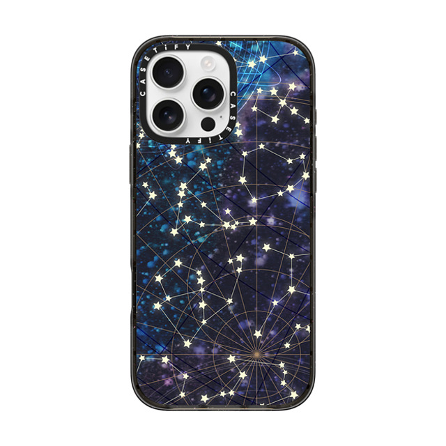 Marta Olga Klara x CASETiFY iPhone 16 Pro Max Case Black Impact Case Sky map Marta Olga Klara x CASETiFY iPhone 16 Pro Max Case Black Impact Case Sky map