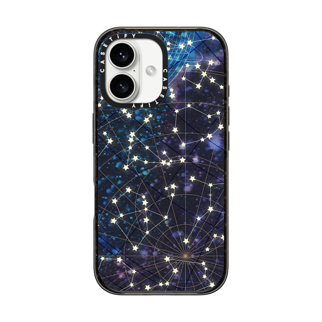Marta Olga Klara x CASETiFY iPhone 16 Case Black Impact Case Sky map Marta Olga Klara x CASETiFY iPhone 16 Case Black Impact Case Sky map