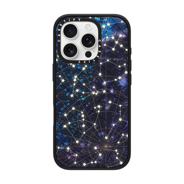 Marta Olga Klara x CASETiFY iPhone 16 Pro Case Matte Black Impact Case MagSafe Compatible Sky map Marta Olga Klara x CASETiFY iPhone 16 Pro Case Matte Black Impact Case MagSafe Compatible Sky map