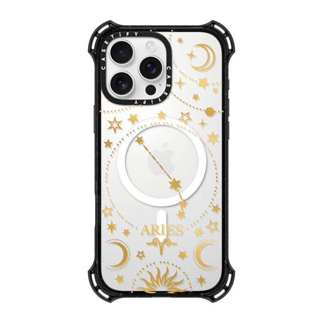 Marta Olga Klara x CASETiFY iPhone 16 Pro Max ケース ブラック バウンスケース zodiac star sign Aries