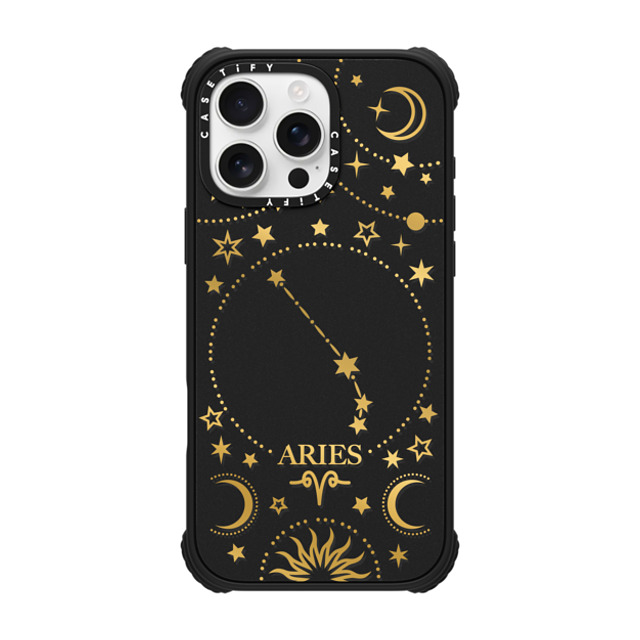 Marta Olga Klara x CASETiFY iPhone 16 Pro Max Case Matte Black ウルトラ インパクトケース MagSafe 対応 zodiac star sign Aries Marta Olga Klara x CASETiFY iPhone 16 Pro Max Case Matte Black ウルトラ インパクトケース MagSafe 対応 zodiac star sign Aries