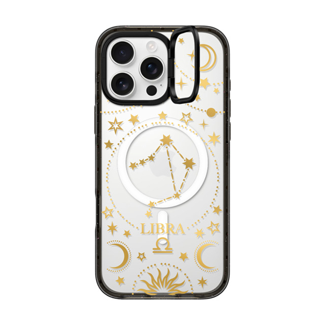 Marta Olga Klara x CASETiFY iPhone 16 Pro Max ケース Star,Zodiac ブラック インパクトリングスタンドケース MagSafe対応 zodiac star sign: libra Father's Day Marta Olga Klara x CASETiFY iPhone 16 Pro Max ケース Star,Zodiac ブラック インパクトリングスタンドケース MagSafe対応 zodiac star sign: libra Father's Day