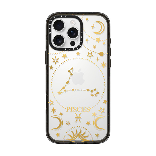 Marta Olga Klara x CASETiFY iPhone 16 Pro Max ケース ブラック インパクトケース zodiac star sign pisces