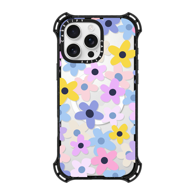 Marta Olga Klara x CASETiFY iPhone 16 Pro Max Case Black バウンスケース pastel colourful flowers Marta Olga Klara x CASETiFY iPhone 16 Pro Max Case Black バウンスケース pastel colourful flowers