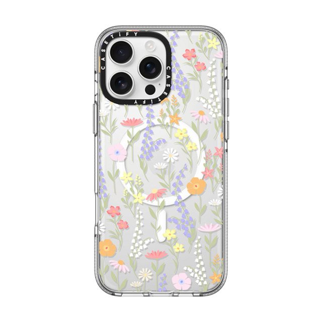 Marta Olga Klara x CASETiFY iPhone 16 Pro Max ケース クリア クリア ケース MagSafe対応 cute little floral / pastel flowers pattern