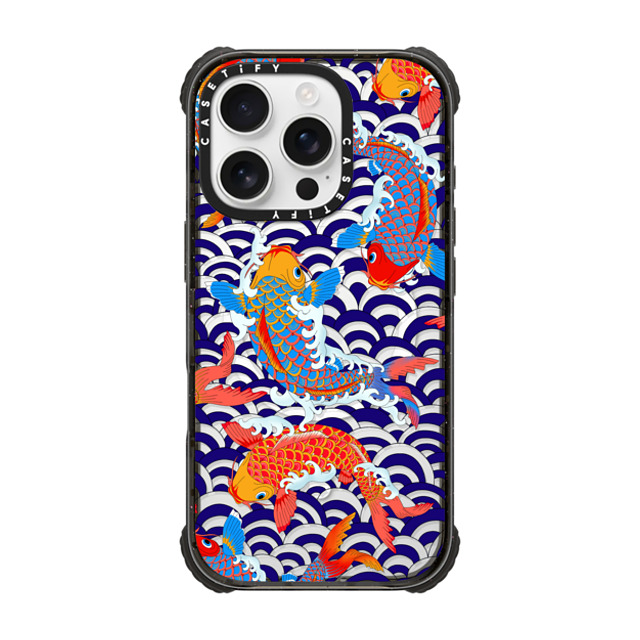 Marta Olga Klara x CASETiFY iPhone 16 Pro Case Animal Black ウルトラ インパクトケース MagSafe 対応 koi fish Japanese tattoo style transparent pattern Father's Day Marta Olga Klara x CASETiFY iPhone 16 Pro Case Animal Black ウルトラ インパクトケース MagSafe 対応 koi fish Japanese tattoo style transparent pattern Father's Day