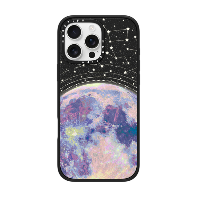 Marta Olga Klara x CASETiFY iPhone 16 Pro Max Case Star Matte Black Impact Case MagSafe Compatible Blue moon and stars constellations / galaxy pattern clear background Father's Day Marta Olga Klara x CASETiFY iPhone 16 Pro Max Case Star Matte Black Impact Case MagSafe Compatible Blue moon and stars constellations / galaxy pattern clear background Father's Day