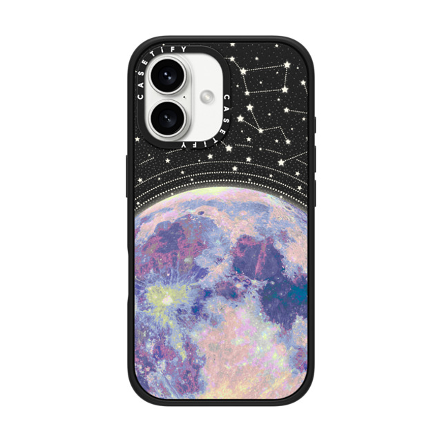 Marta Olga Klara x CASETiFY iPhone 16 Case Star Matte Black Impact Case MagSafe Compatible Blue moon and stars constellations / galaxy pattern clear background Father's Day Marta Olga Klara x CASETiFY iPhone 16 Case Star Matte Black Impact Case MagSafe Compatible Blue moon and stars constellations / galaxy pattern clear background Father's Day