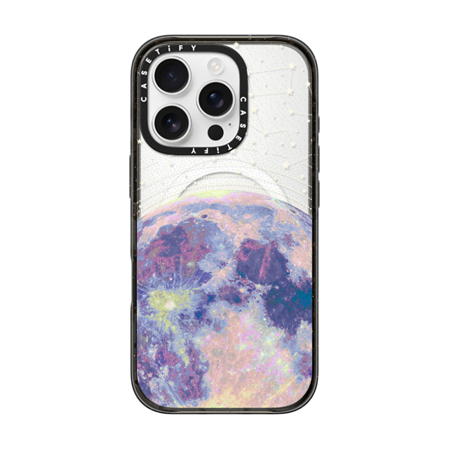 Marta Olga Klara x CASETiFY iPhone 16 Pro ケース Star ブラック インパクトケース MagSafe対応 Blue moon and stars constellations / galaxy pattern clear background Father's Day Marta Olga Klara x CASETiFY iPhone 16 Pro ケース Star ブラック インパクトケース MagSafe対応 Blue moon and stars constellations / galaxy pattern clear background Father's Day