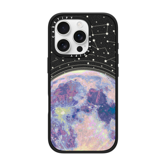 Marta Olga Klara x CASETiFY iPhone 16 Pro ケース Star マットブラック インパクトケース MagSafe対応 Blue moon and stars constellations / galaxy pattern clear background Father's Day Marta Olga Klara x CASETiFY iPhone 16 Pro ケース Star マットブラック インパクトケース MagSafe対応 Blue moon and stars constellations / galaxy pattern clear background Father's Day