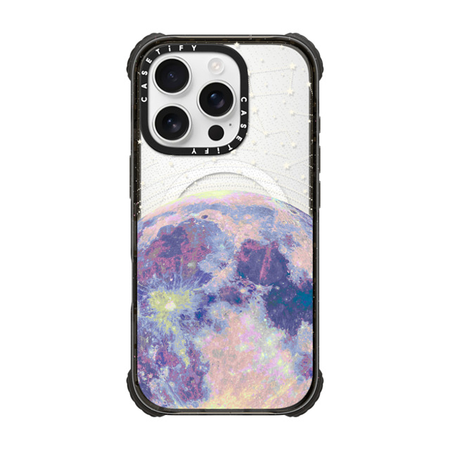 Marta Olga Klara x CASETiFY iPhone 16 Pro ケース Star ブラック ウルトラ インパクトケース MagSafe 対応 Blue moon and stars constellations / galaxy pattern clear background Father's Day Marta Olga Klara x CASETiFY iPhone 16 Pro ケース Star ブラック ウルトラ インパクトケース MagSafe 対応 Blue moon and stars constellations / galaxy pattern clear background Father's Day