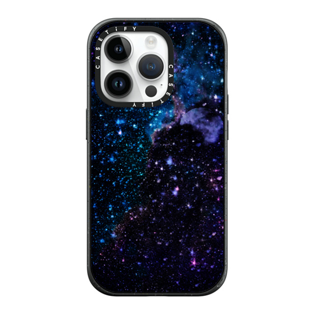 Marta Olga Klara x CASETiFY iPhone 14 Pro ケース マットブラック インパクトケース MagSafe対応 Space / Night sky